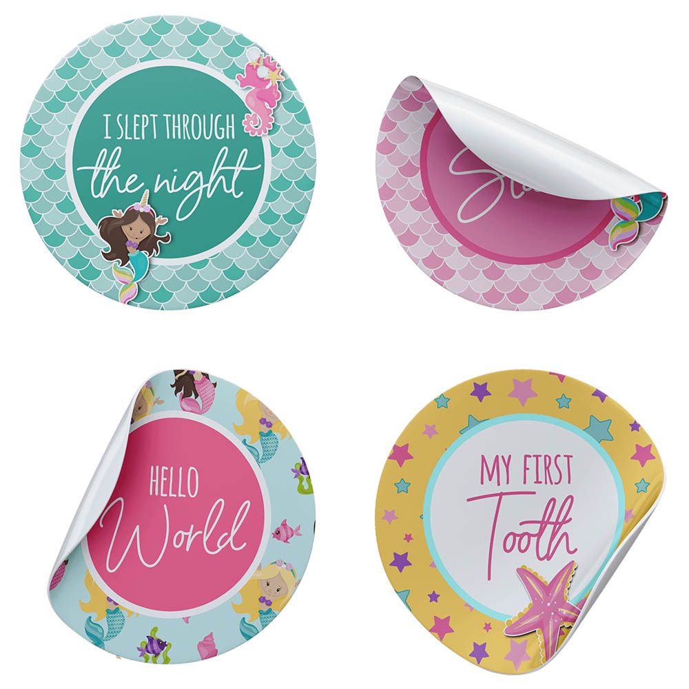 Twinkle and Giraffe Designs - Mermaid Milestone Stickers