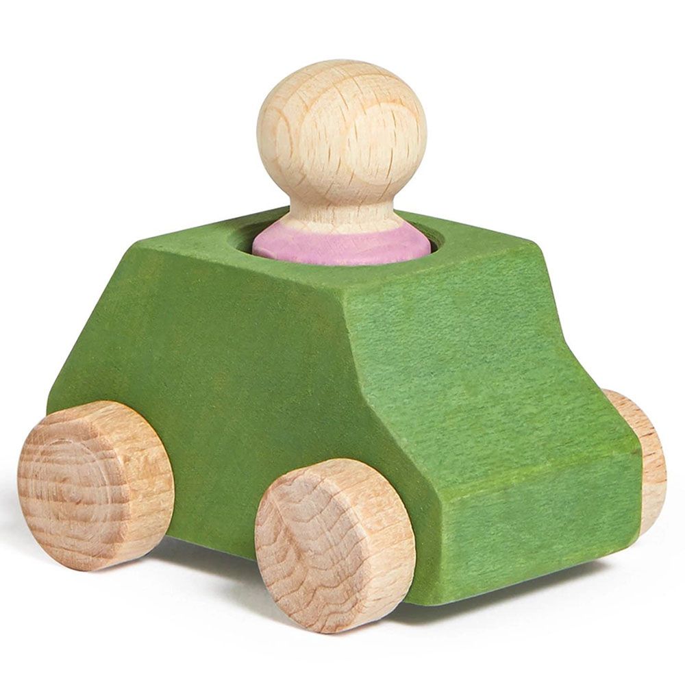 Lubulona - Green Wooden Car W/ Figure