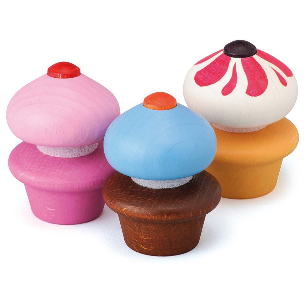 Erzi - Wooden Cupcakes Toys