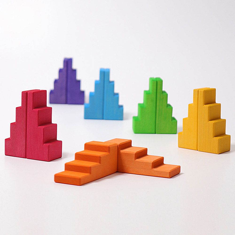 Grimms - Rainbow Wooden Stair Blocks