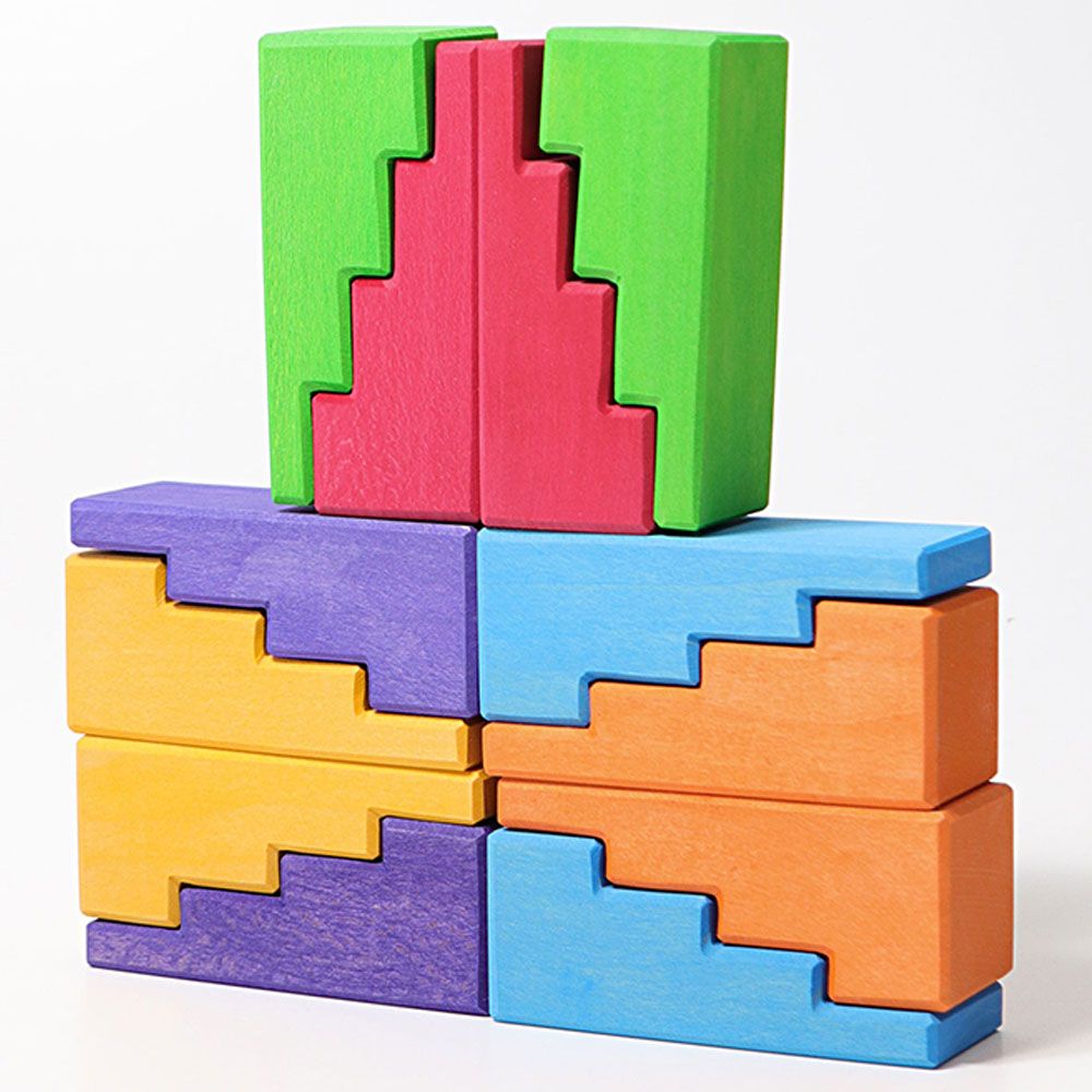 Grimms - Rainbow Wooden Stair Blocks