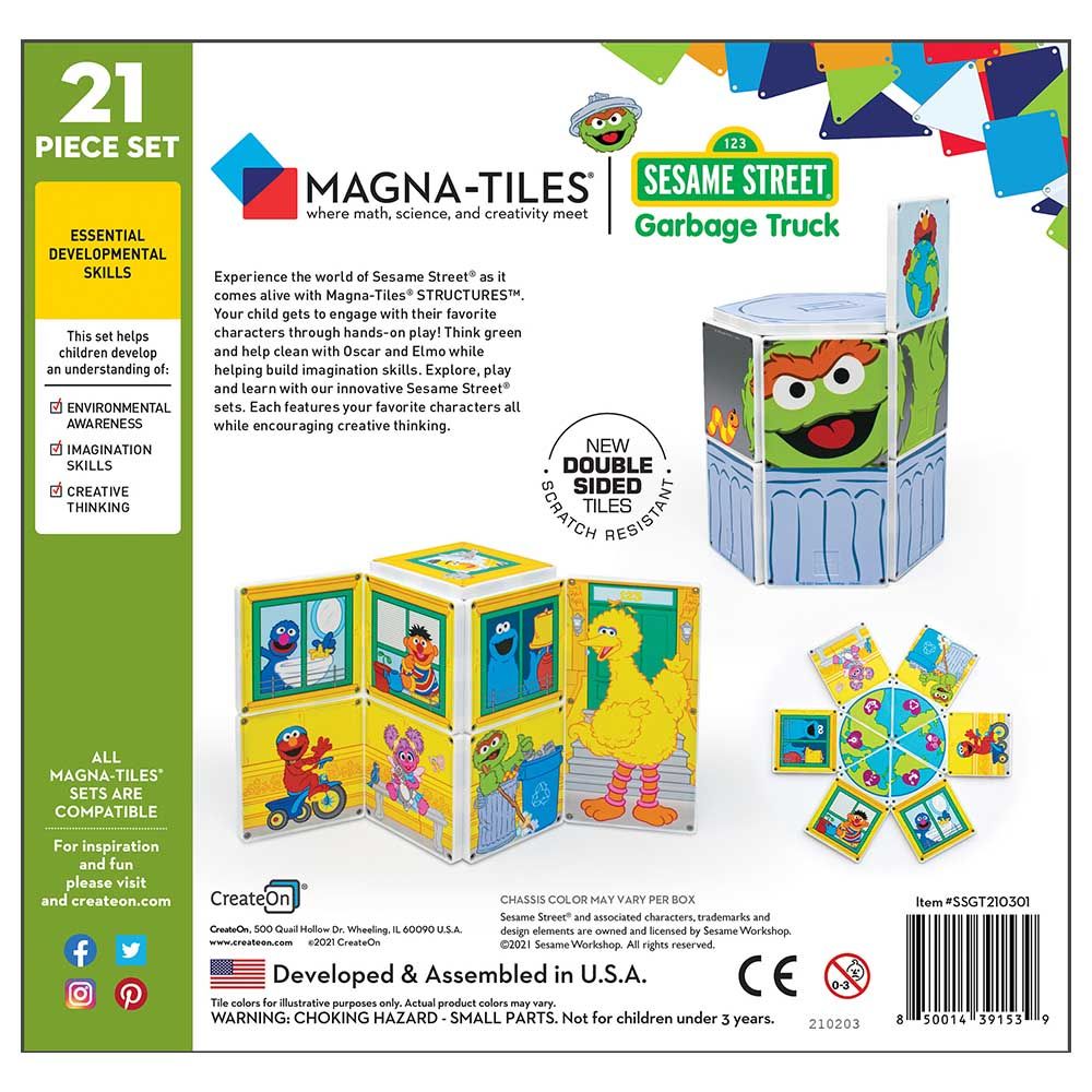 MAGNA-TILES - Structures Garbage Truck