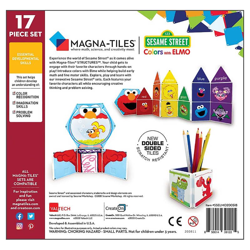 MAGNA-TILES - Structures Colors With Elmo