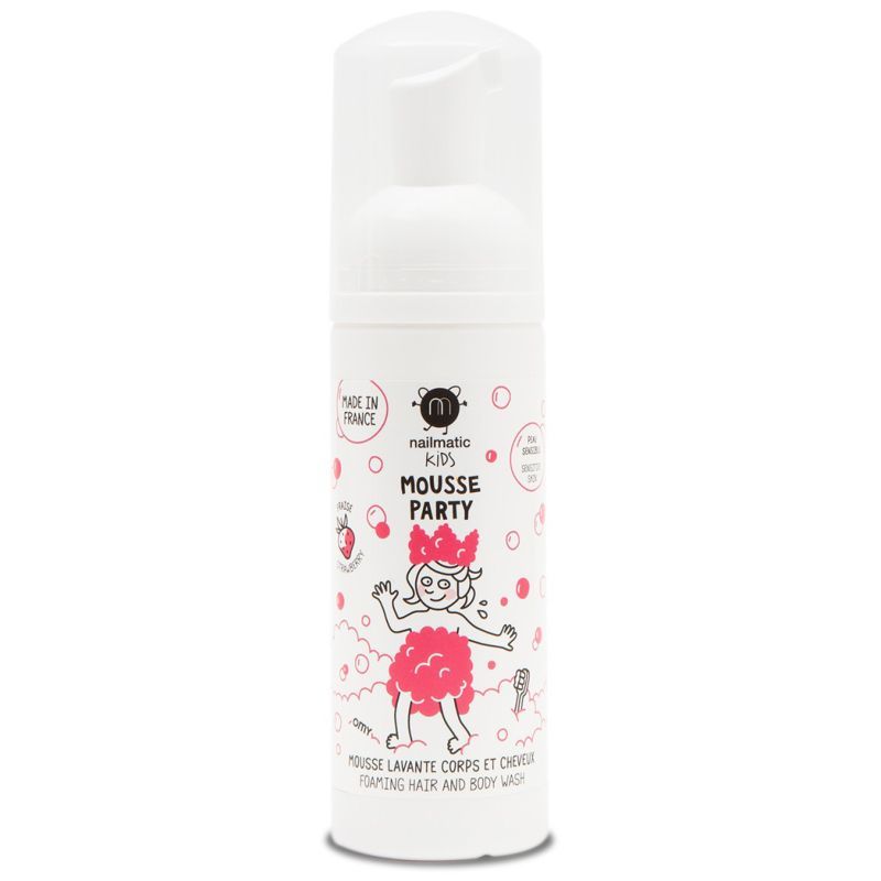 Nailmatic Kids - Gentle & Vegan Hair & Body Foam Strawberry - 208g