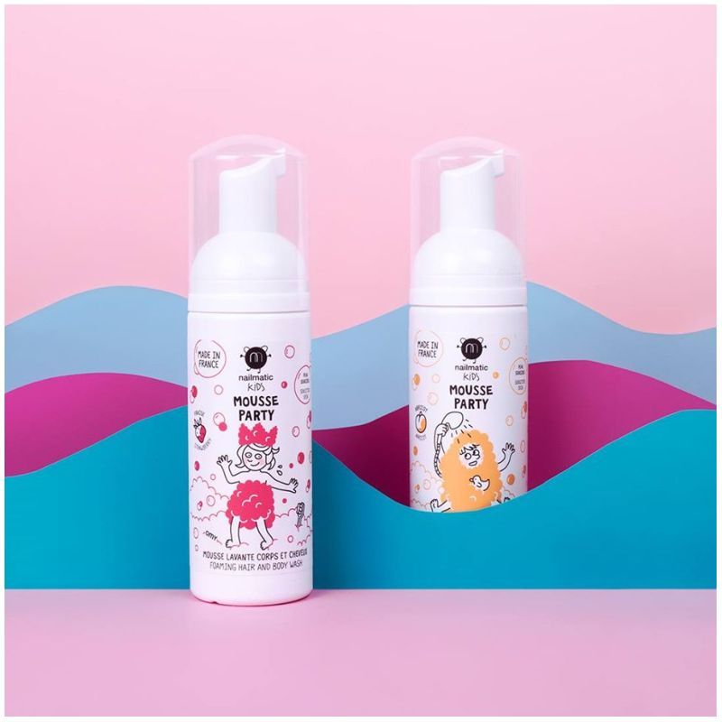 Nailmatic Kids - Gentle & Vegan Hair & Body Foam Strawberry - 208g