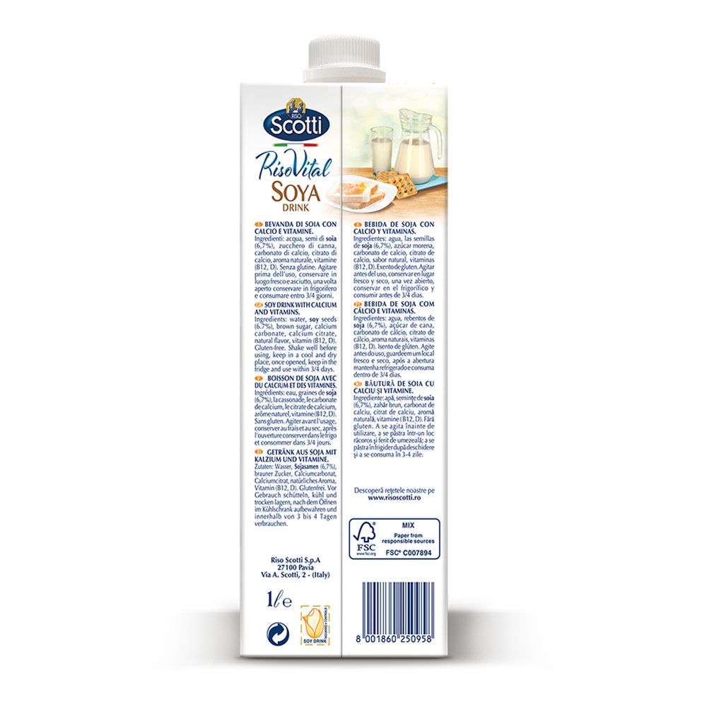 Riso Scotti - Riso Vital Soya Milk 1L 