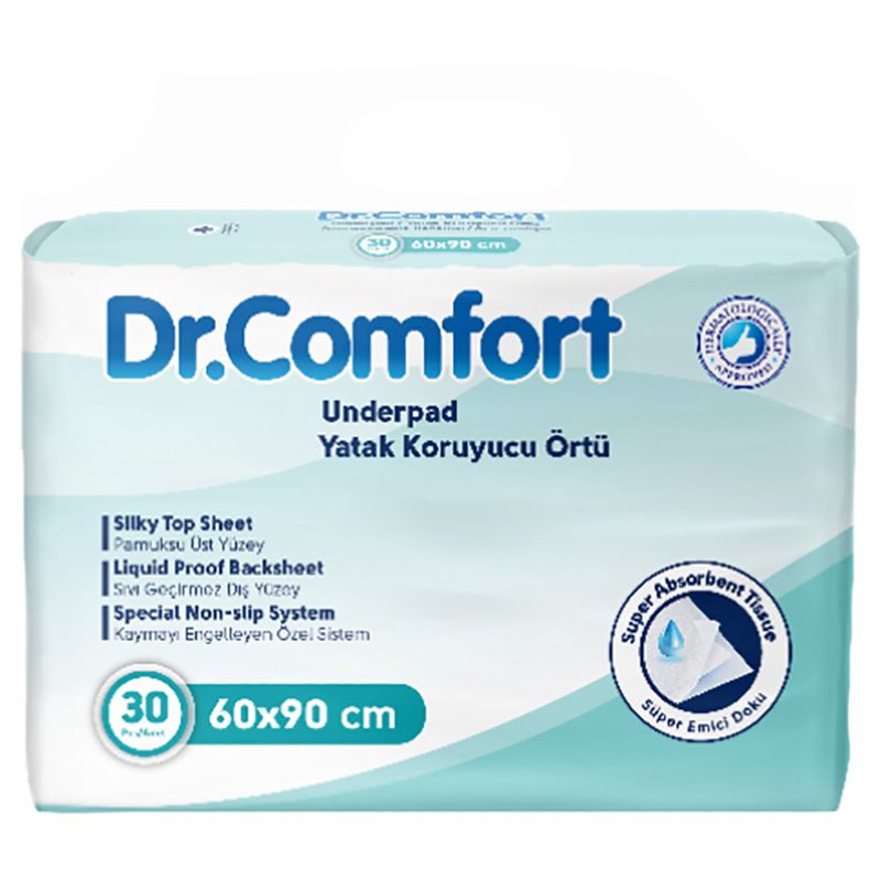 Dr Comfort - Underpads Super Absorbent and Leak Proof 60-90cm - 30pcs