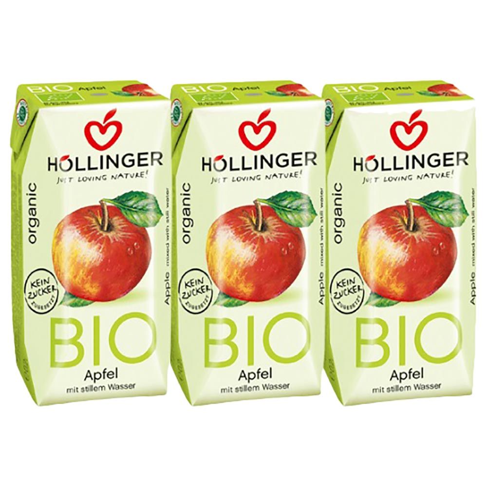 Hollinger Organic Apple 3x200ml Pack Of 3