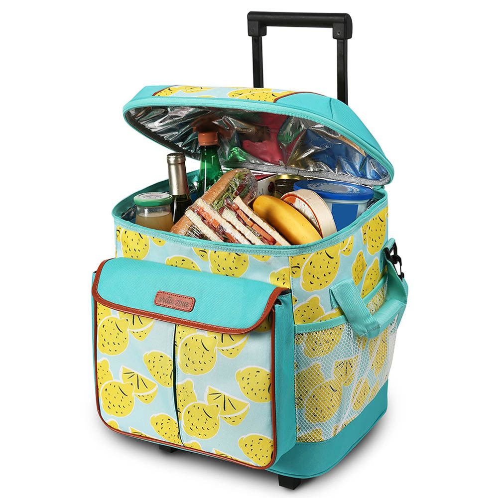 Arctic Zone - Insulated Rolling Tote - Lemonade