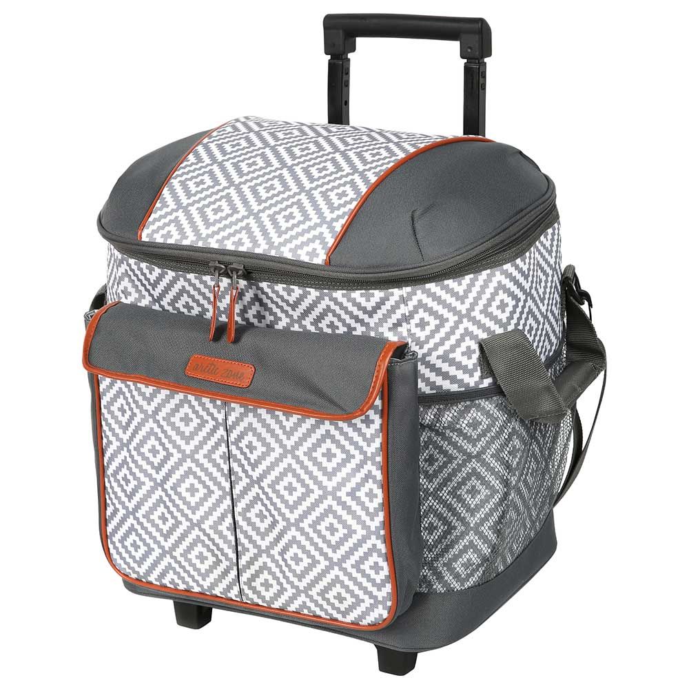 Arctic Zone - Insulated Rolling Tote - Grey + White