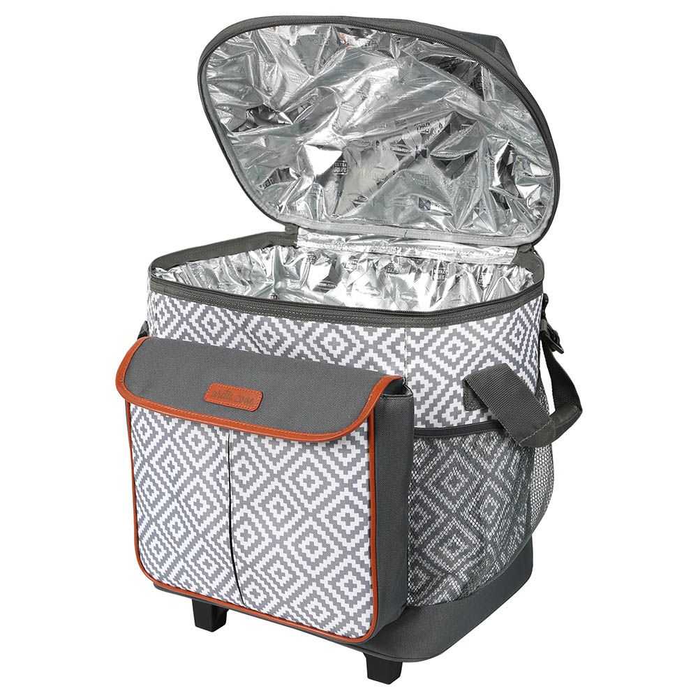 Arctic Zone - Insulated Rolling Tote - Grey + White