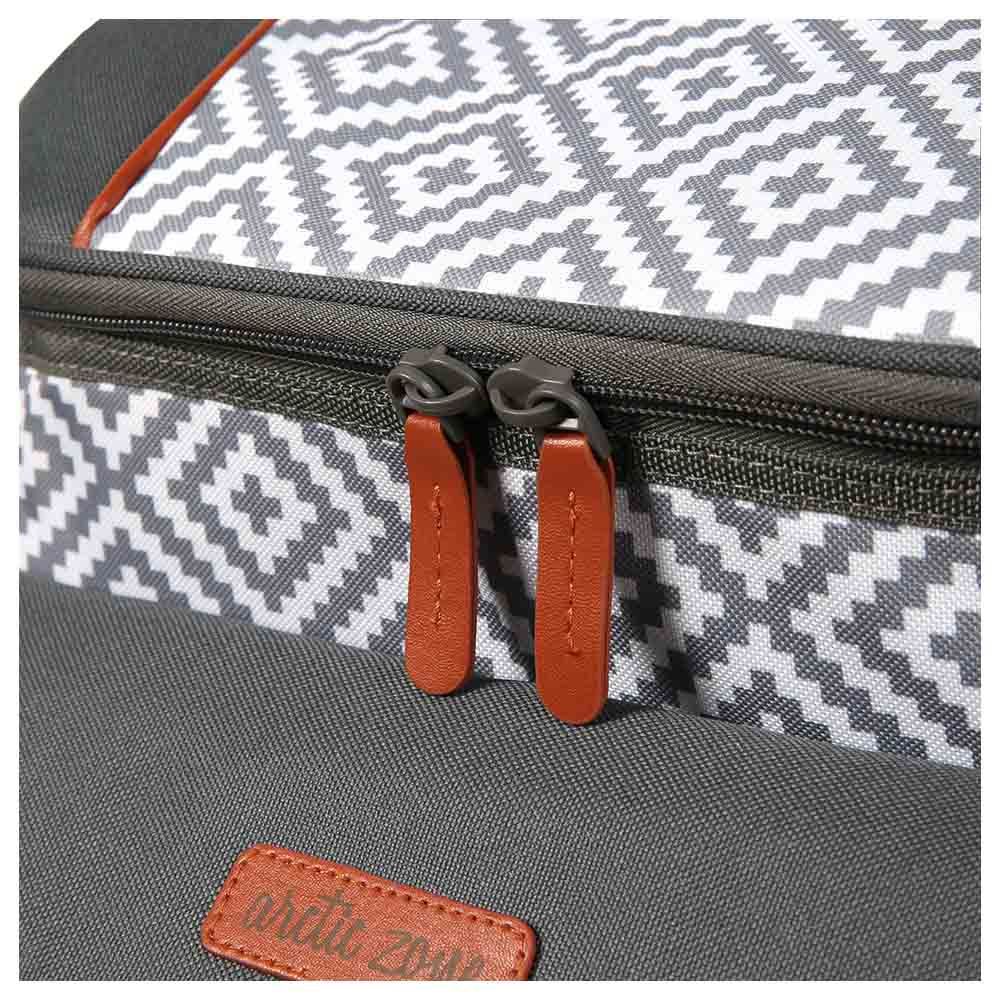 Arctic Zone - Insulated Rolling Tote - Grey + White