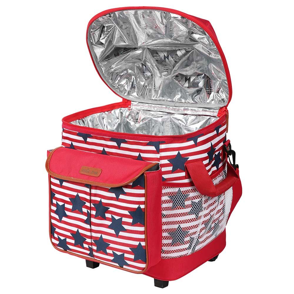 Arctic Zone - Insulated Rolling Tote - Red