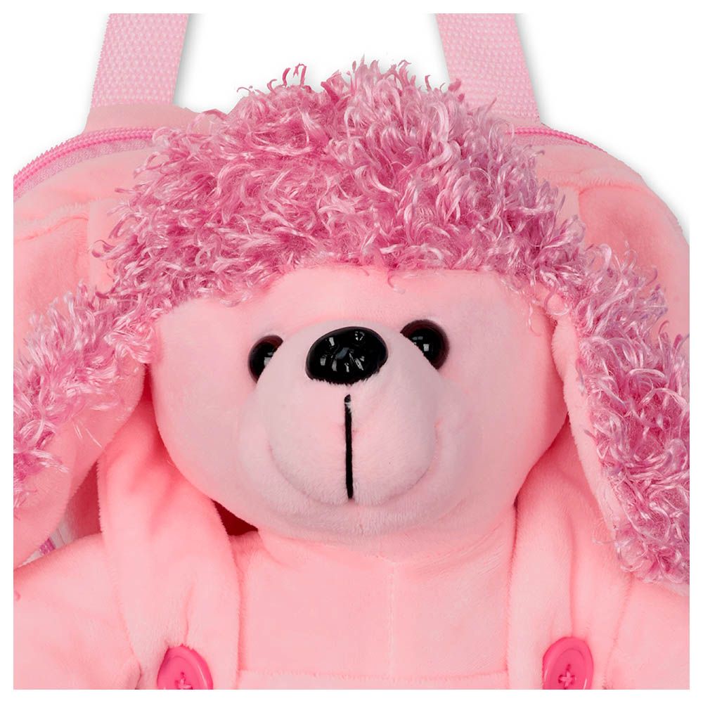 Cuddles - Poodle Pinky Plush Backpack - 14-Inch