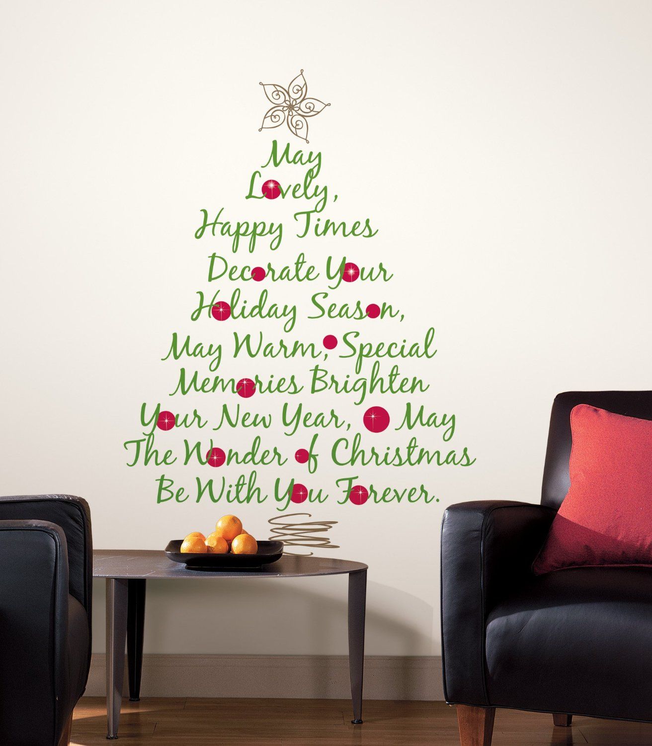 RoomMates Christmas Tree Quote Giant Wall Decal