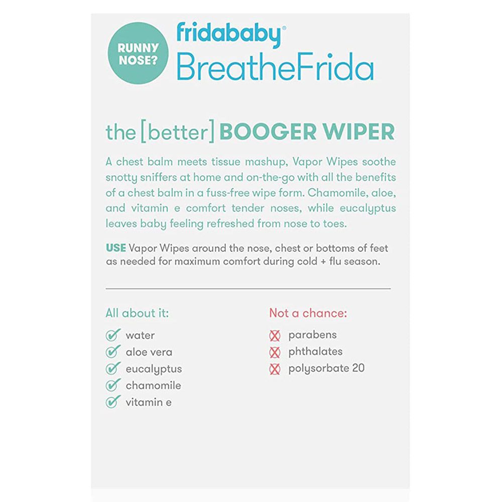 Frida Baby - BreatheFrida Baby Vapor Wipes For Nose Or Chest