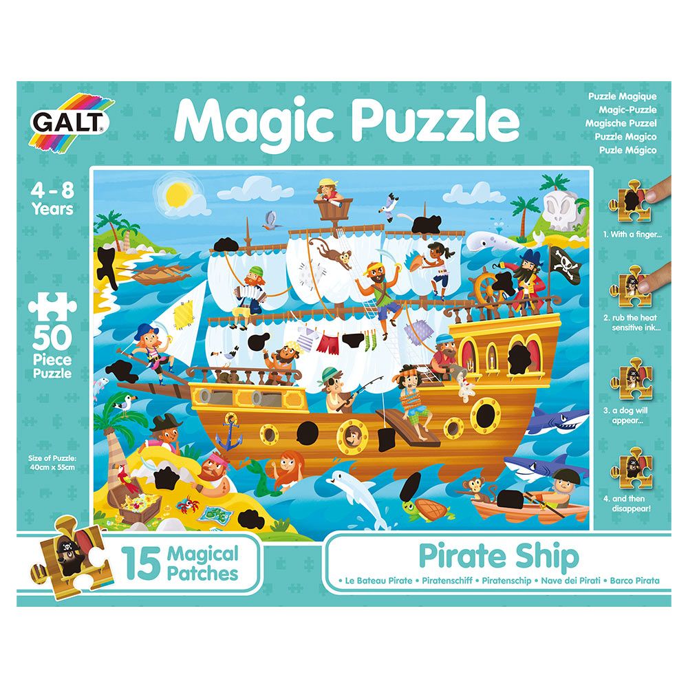 Galt Toys - Pirate Ship Magic Puzzle 50pc-Set