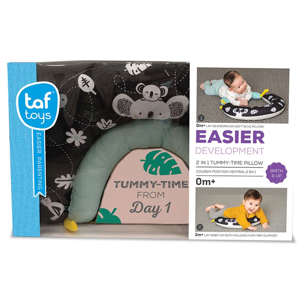 Taf Toys - 2-in-1 Tummy-Time Soft Baby Developmental Pillow