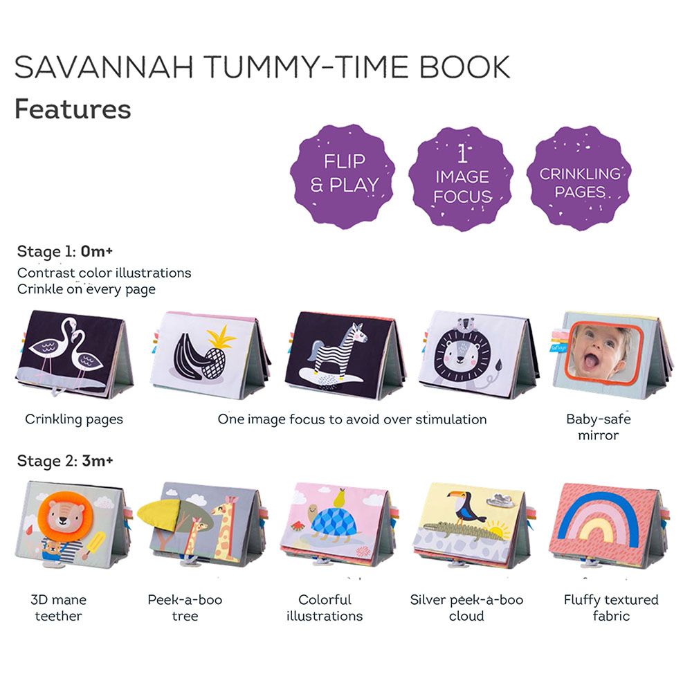 Taf Toys - Savannah Tummy-Time Book