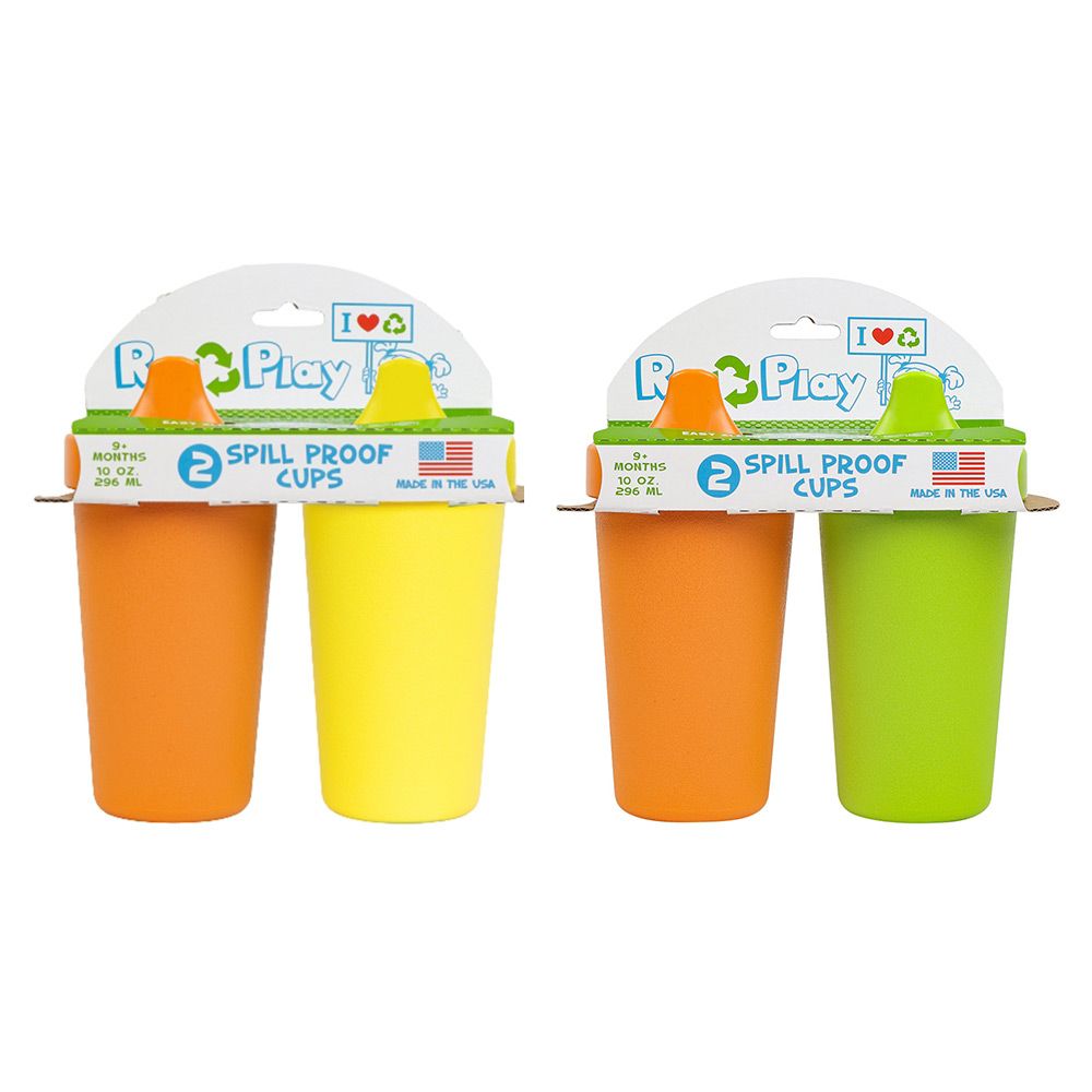 Re-play - Packaged Spill Proof Cups Pack of 2 - Assorted