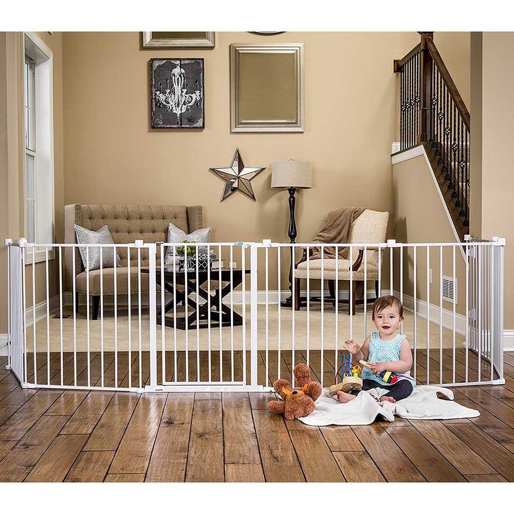 Regalo - Super Wide Baby Gate And Play Yard - 488cm - White