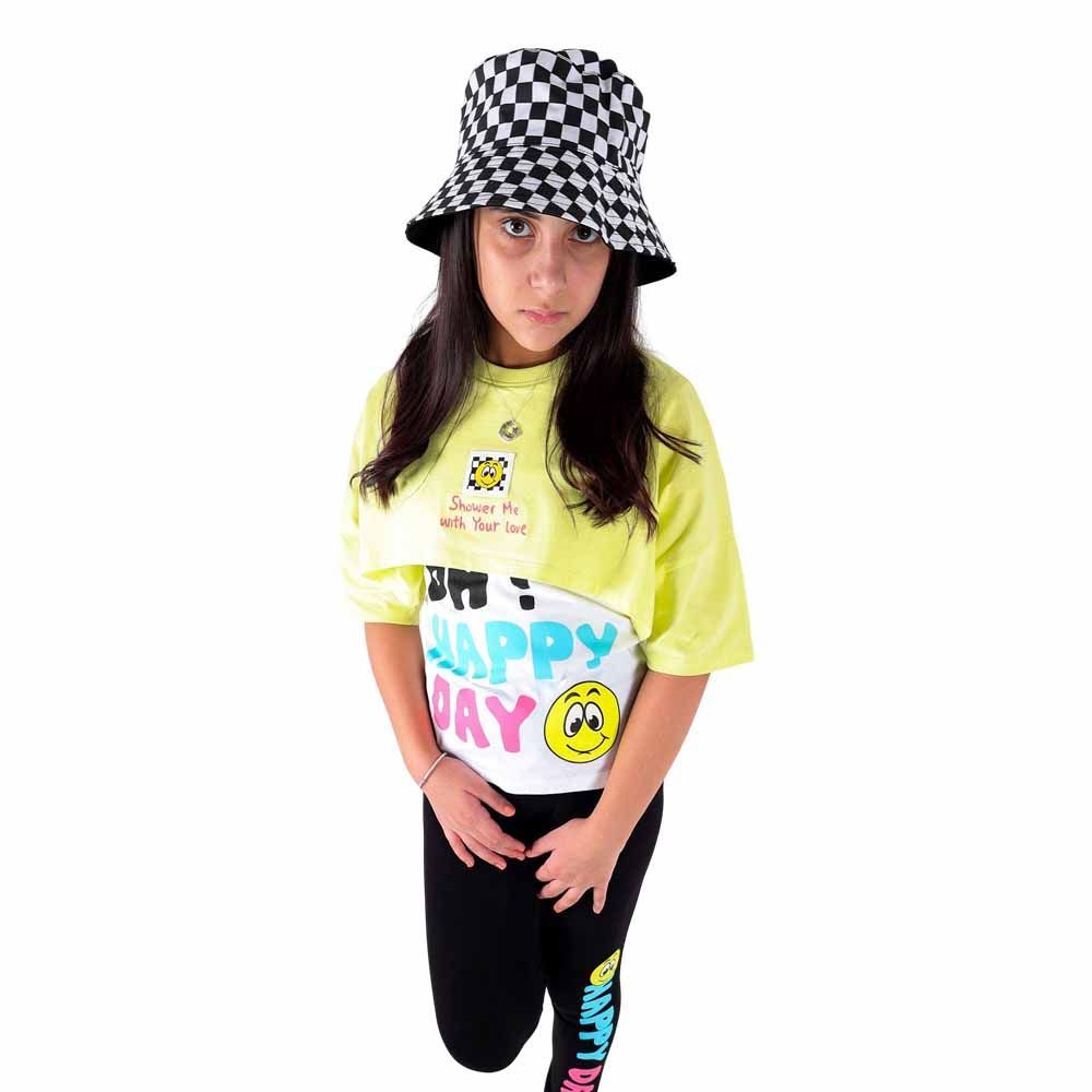 Aiko - 2pc-Set - Girls 2 Layer T-Shirt & Legging - Green