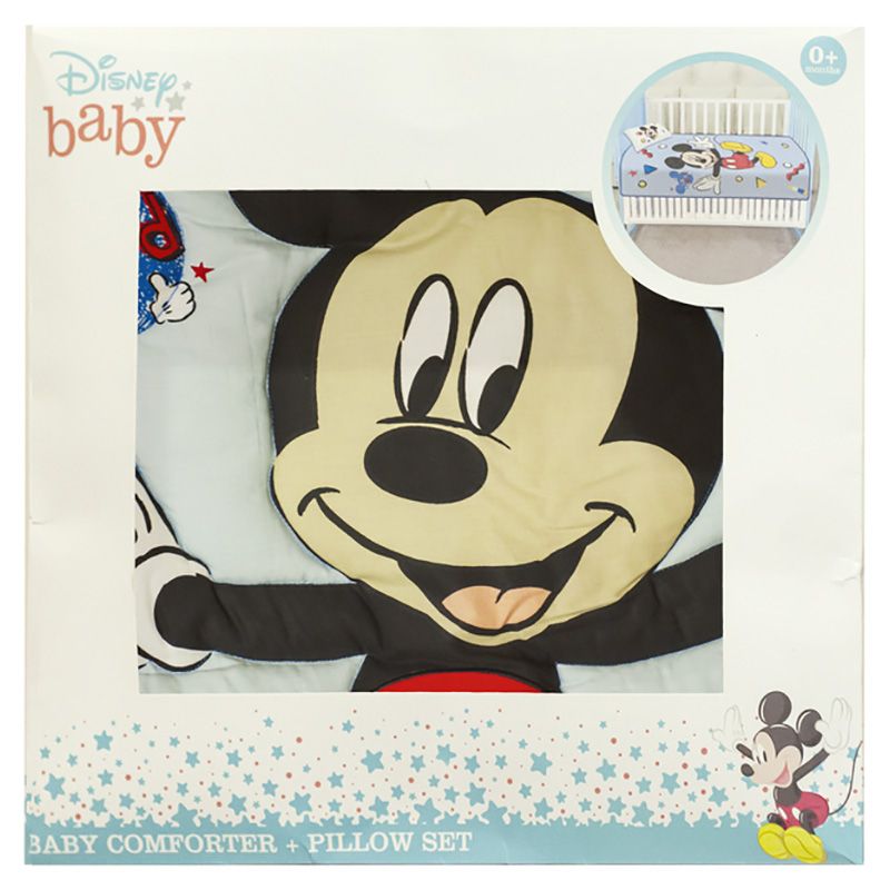 Disney Mickey Mouse Baby Comforter + Pillow Set