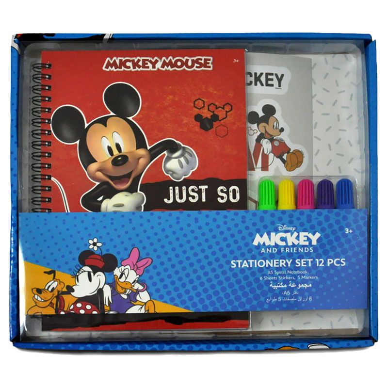 Disney - Mickey Stationery Set 12pc-Set - Red