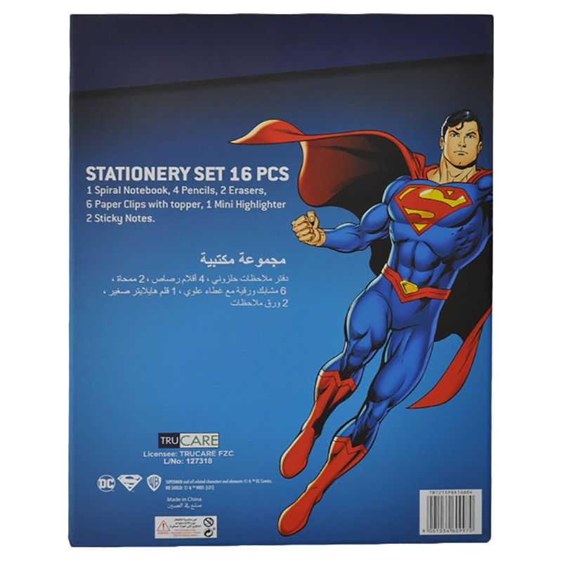 Warner Bros. - Superman Stationery Set 16pc-Set - Blue