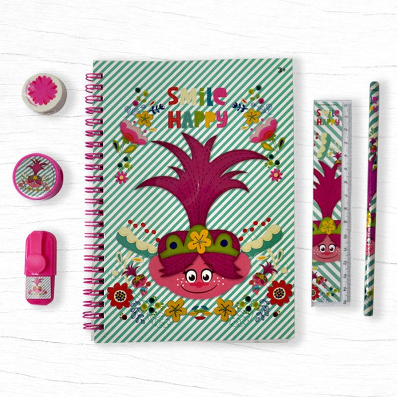 Trolls Stationery Set 7pc-Set - Green