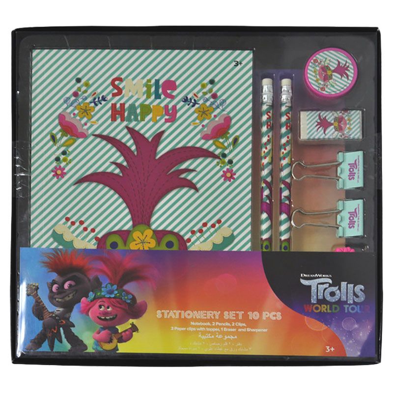 Trolls Stationery Set 10pc-Set - Blue