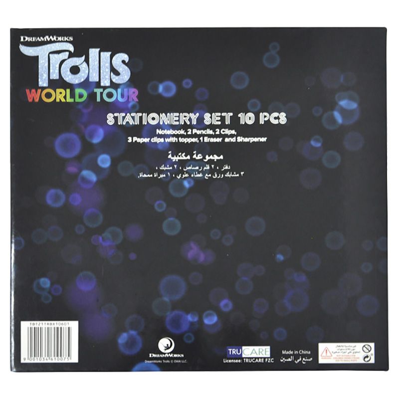 Trolls Stationery Set 10pc-Set - Blue