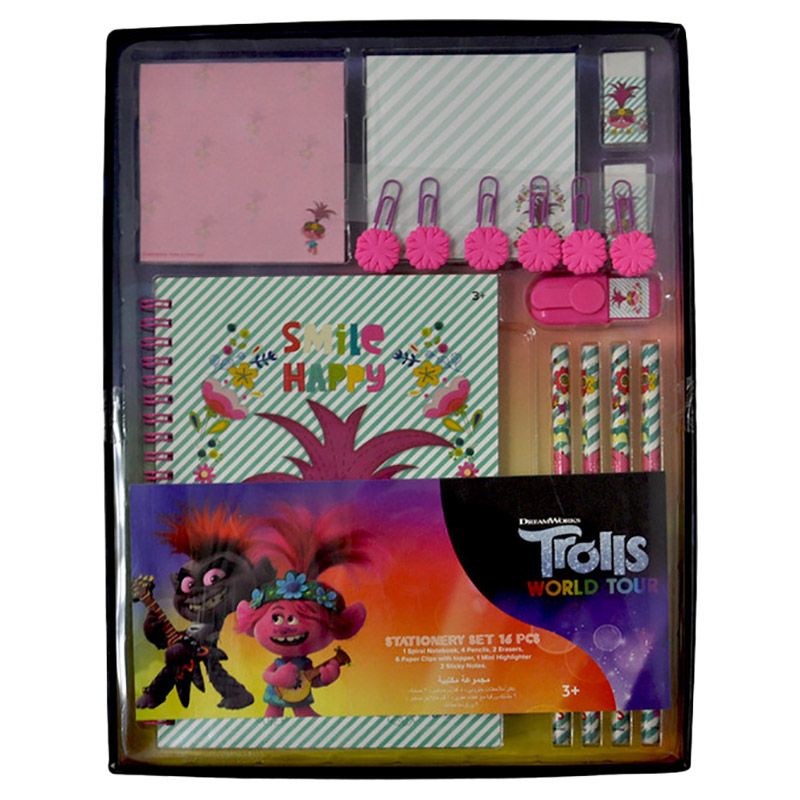 Trolls Stationery Set 16pc-Set - Green