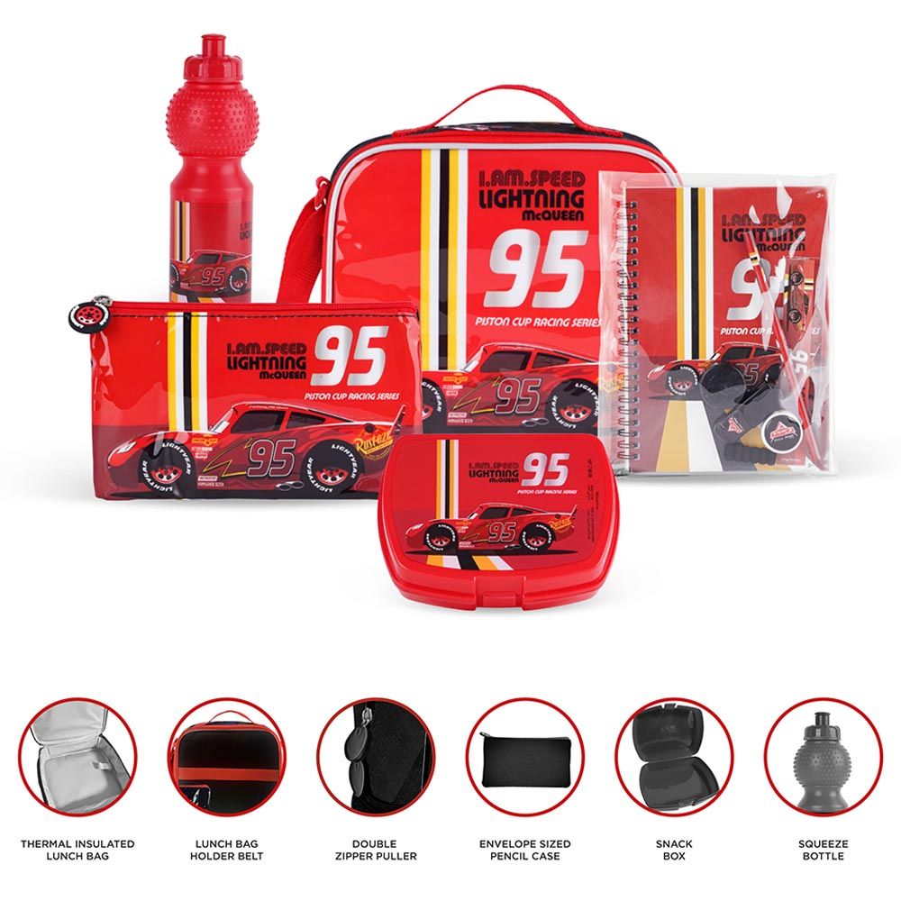 Disney - 6-In-1 Cars I Am The Speed Lightning Mcqueen Trolley Box Set - 18-Inch