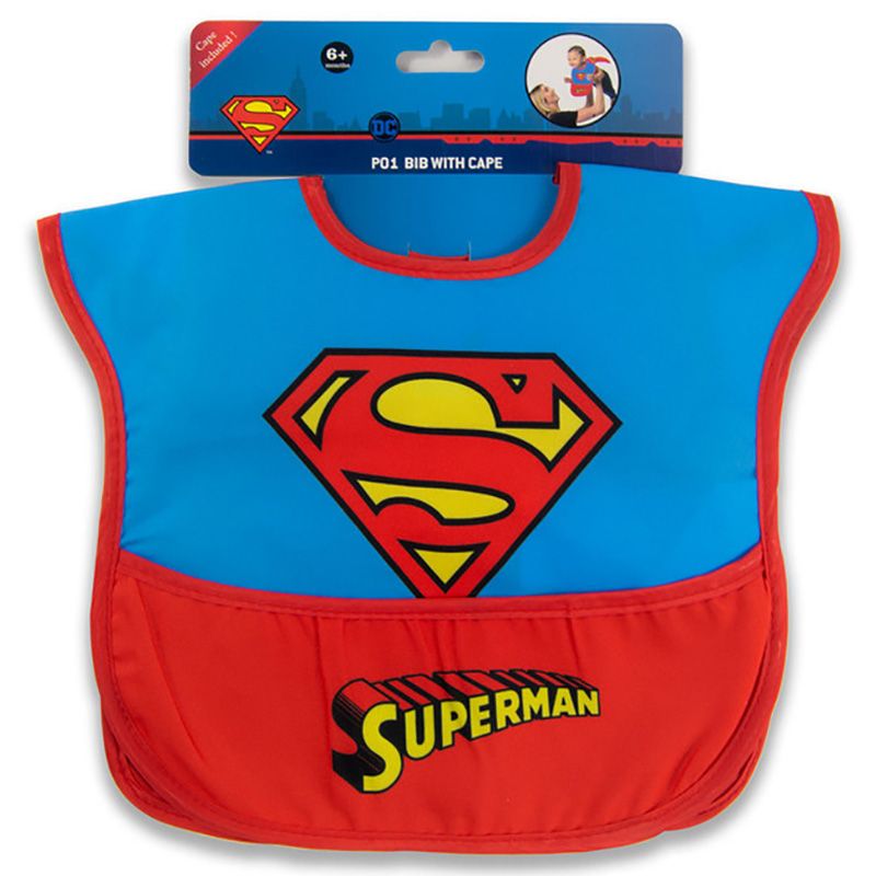 Wb - Superman Baby Bib With Cape