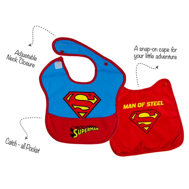 Wb - Superman Baby Bib With Cape