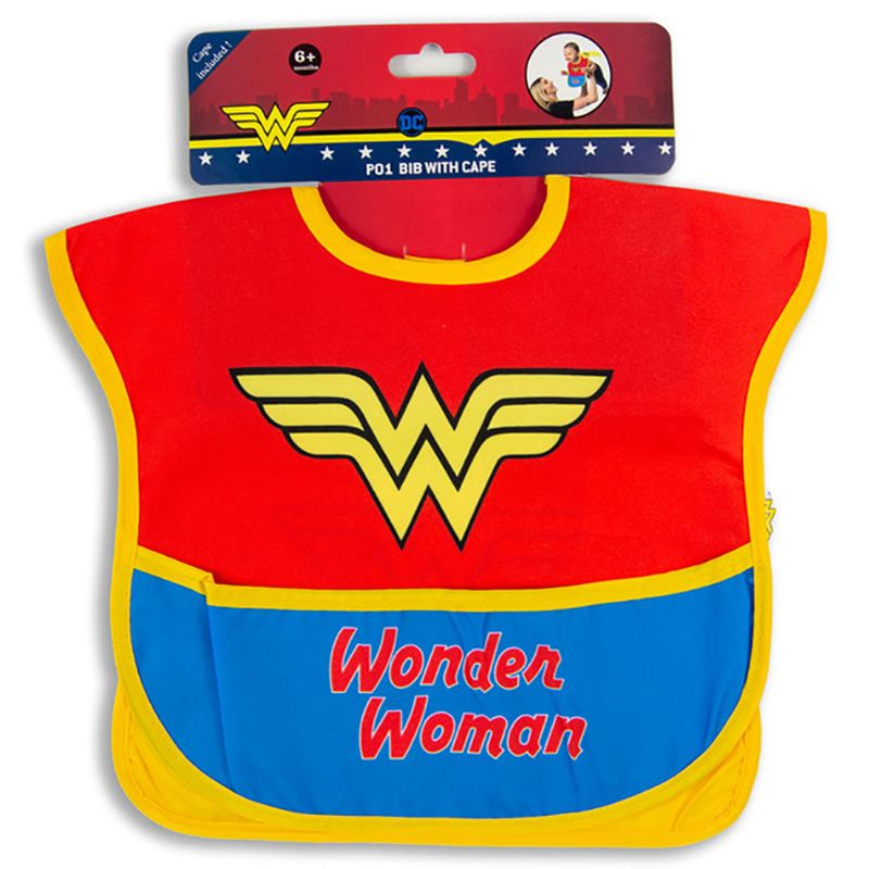 Wb - Wonder Woman Baby Bib With Cape