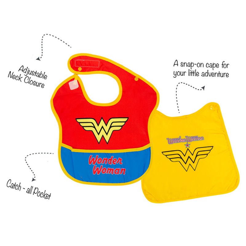 Wb - Wonder Woman Baby Bib With Cape