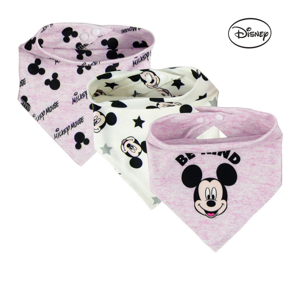 Disney - Mickey Mouse Bandana Baby Bibs - Multi