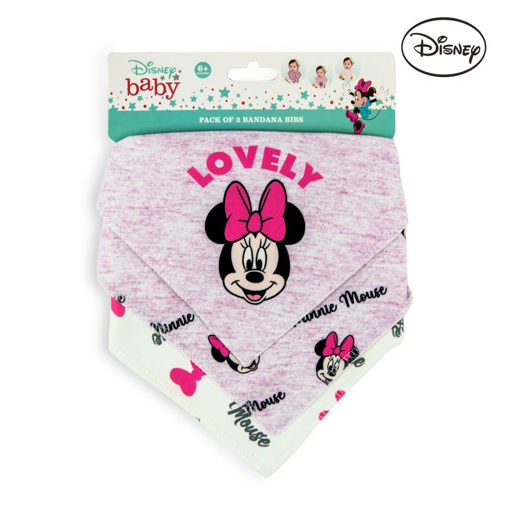 Disney - Minnie Mouse Bandana Baby Bibs Pack Of 3