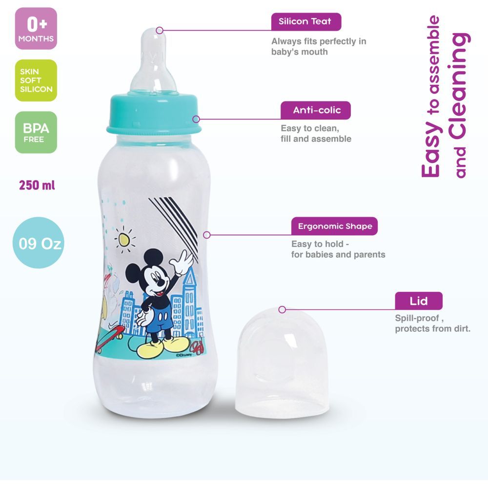 Disney - 9oz Standard Baby Feeding Bottle - Teal