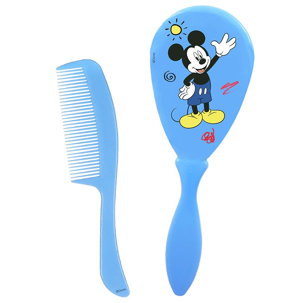 Disney - Mickey Mouse Baby Hair Comb And Brush Set - Blue