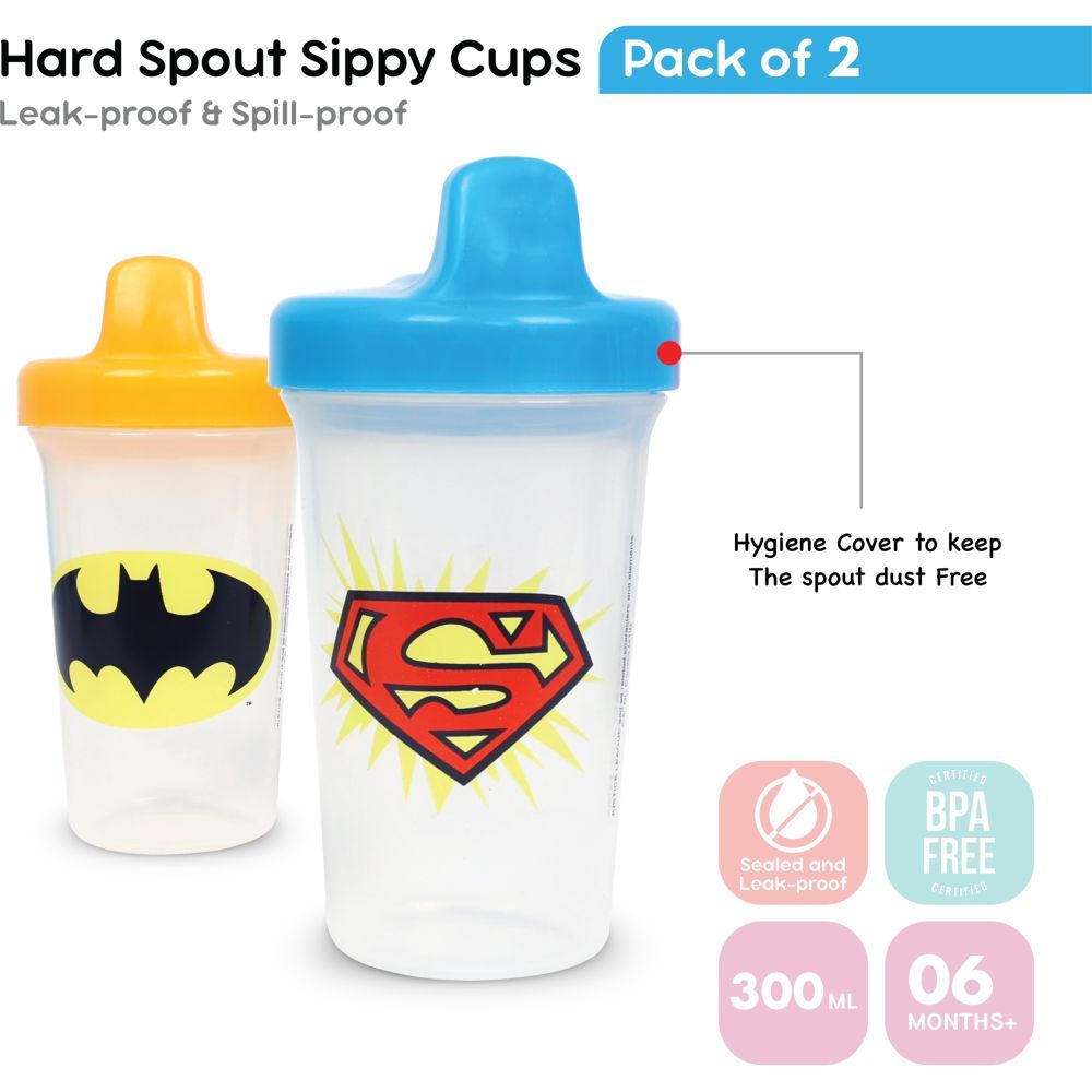 Disney - 300ml Batman & Superman Baby Sippy Cup Pack of 2