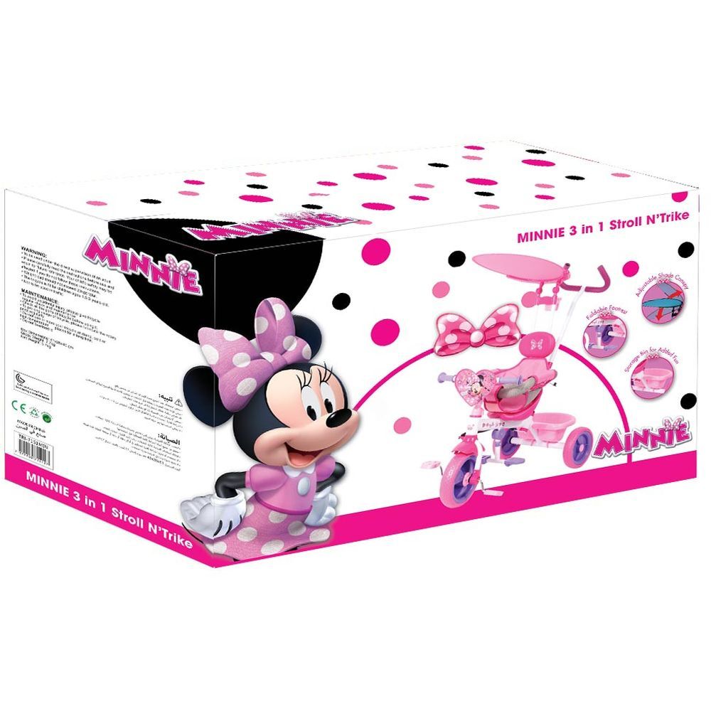 Disney - Minnie Trike With Push Handle - Pink