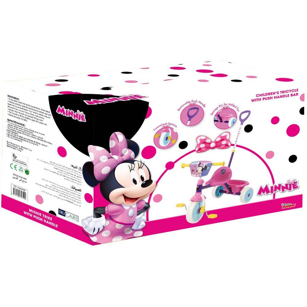 Disney - Minnie Trike With Push Handle - Pink