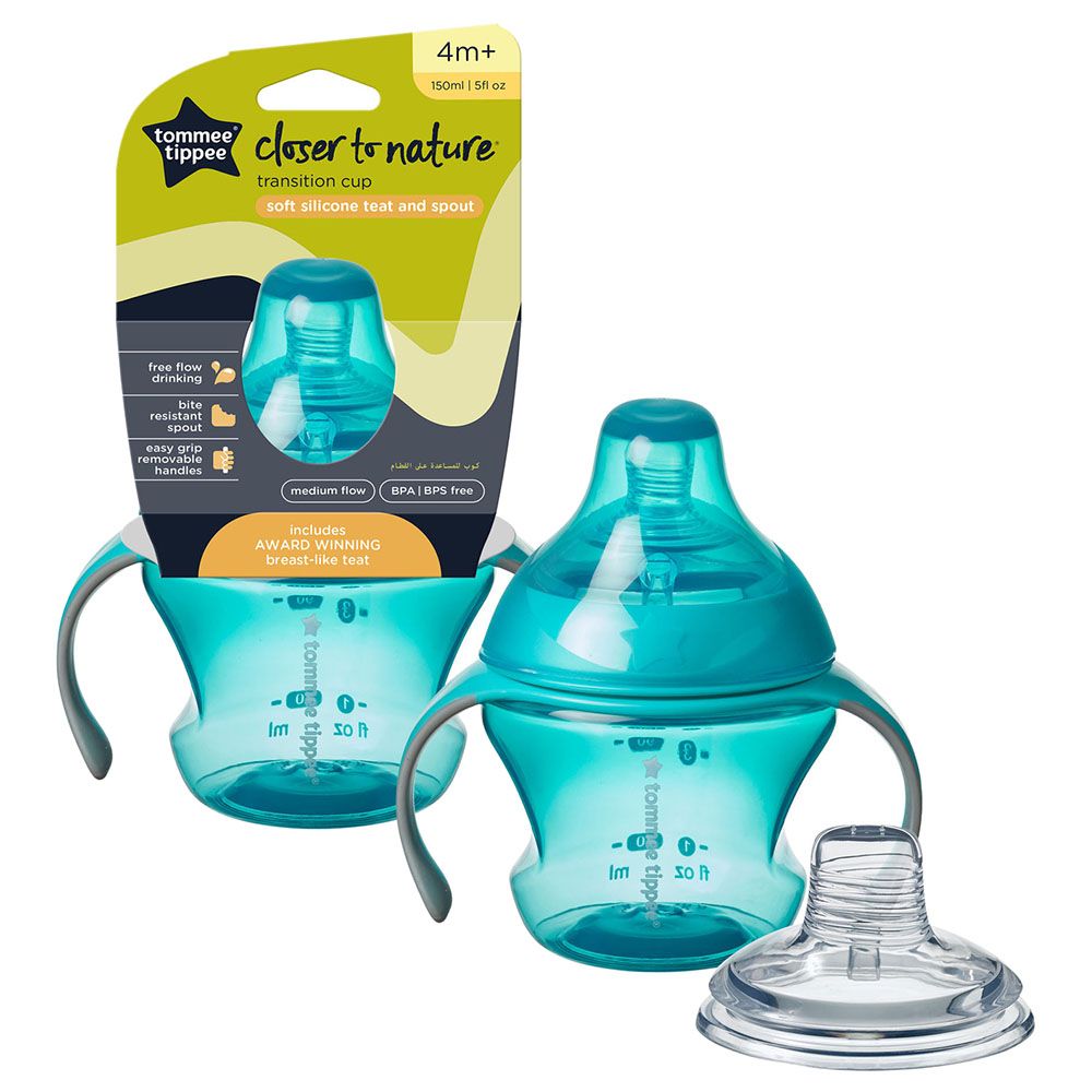 Tommee Tippee - Closer To Nature Bottle To Cup Transition - Blue