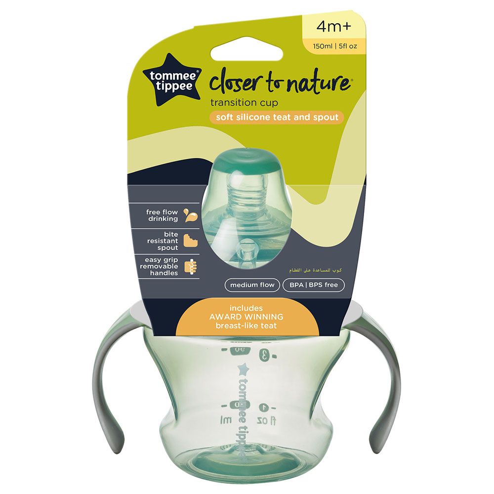 Tommee Tippee - Closer To Nature Bottle To Cup Transition - Green