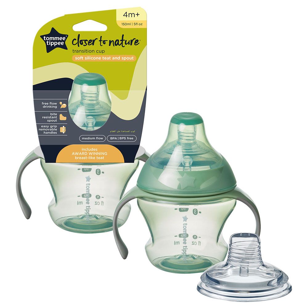 Tommee Tippee - Closer To Nature Bottle To Cup Transition - Green