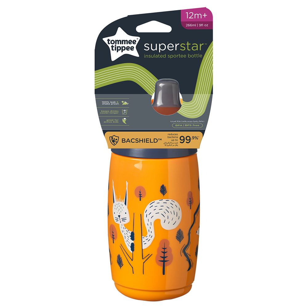 Tommee Tippee - Superstar Insulated Sportee Bottle 266ml-Orange