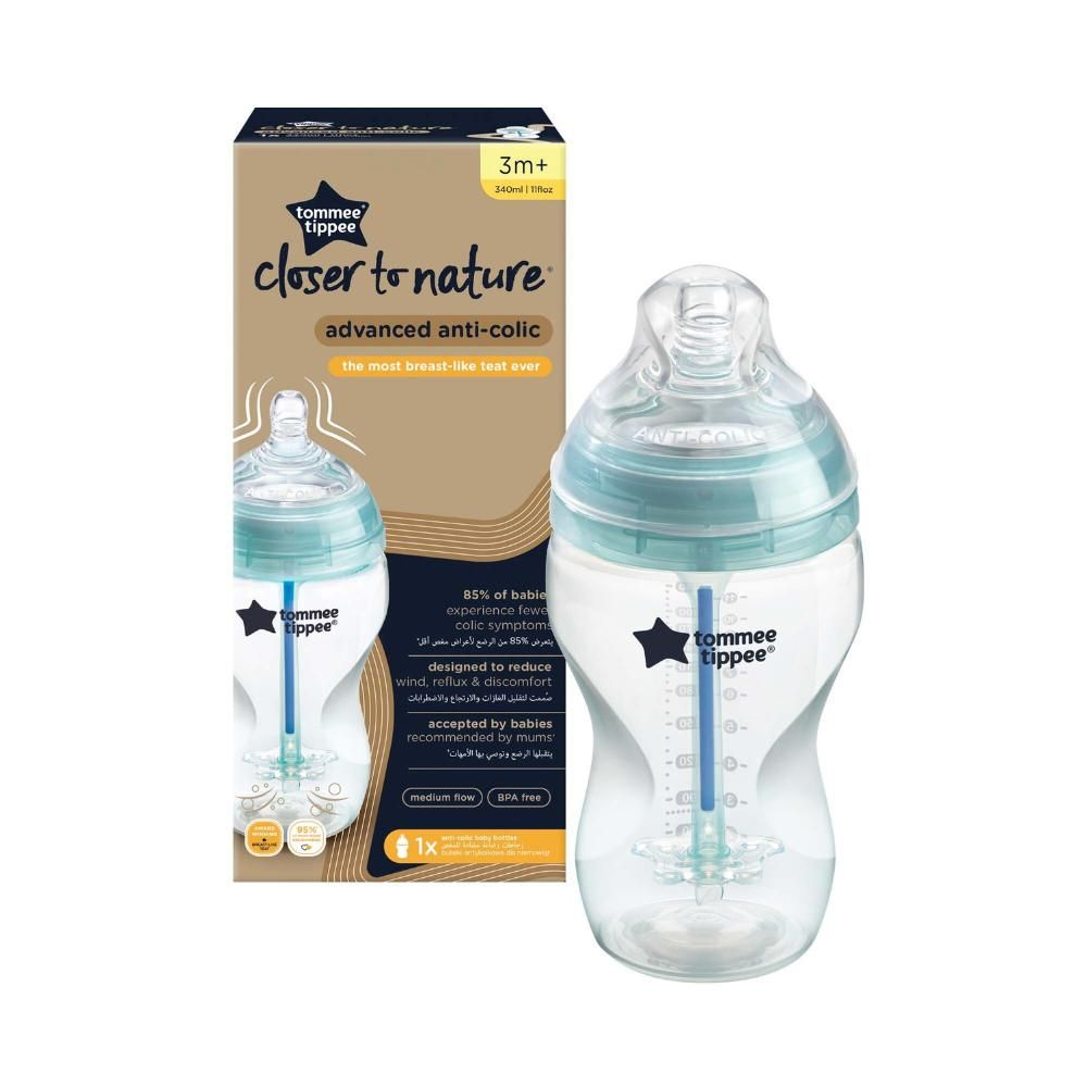 Tommee Tippee - Advanced Anti-Colic Bottle, 340Ml X1 - Teal 